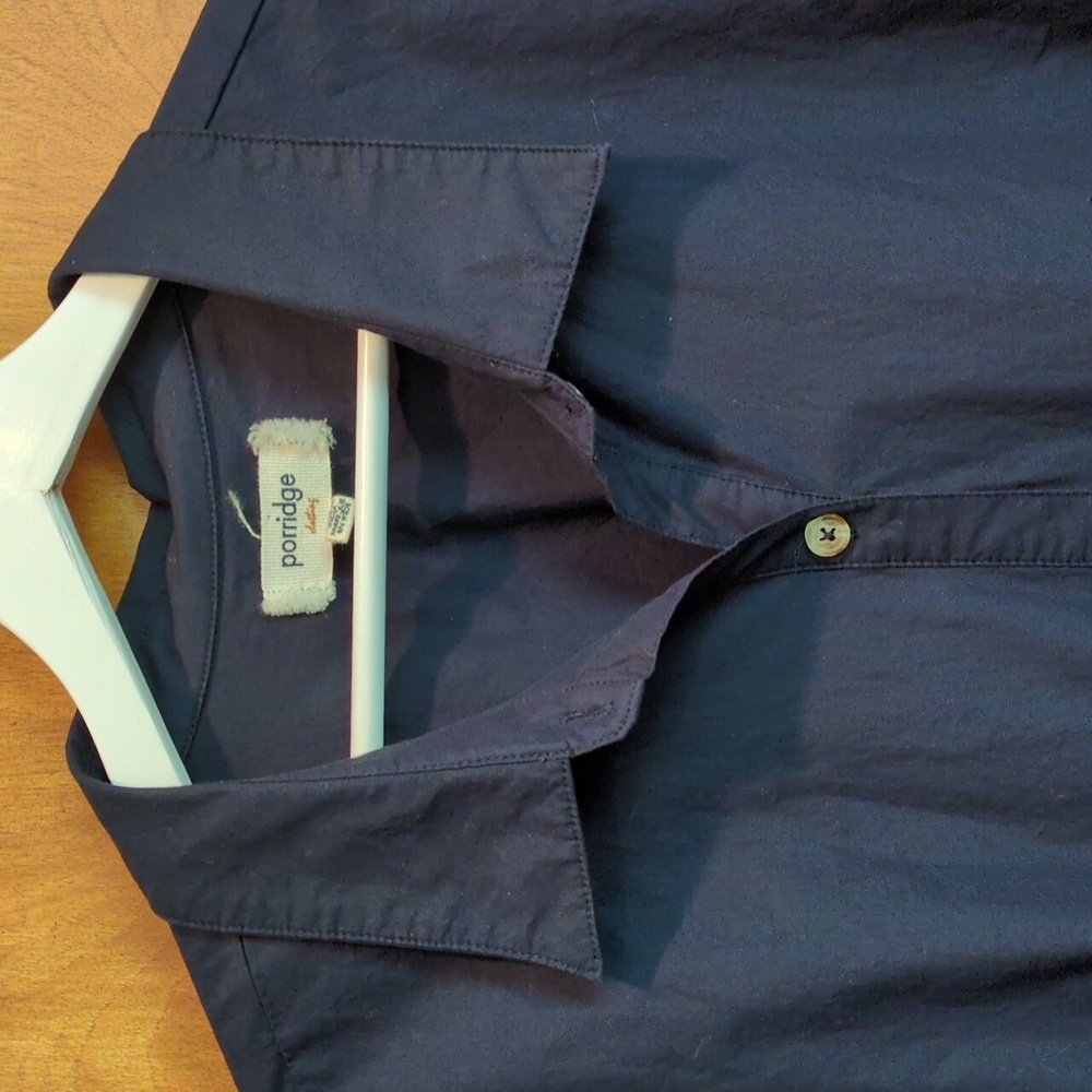 Porridge Anthropologie Tiered Tunic Blouse in Navy Size XL - Picture 2 of 7